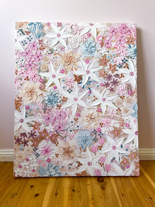 ‘Once upon a posy’- Original Textured Artwork On Canvas