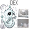 ‘Dex the Dragon’ Fabric Wall Decals A4 - Isla Dream Prints
