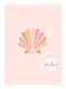 Boho Clam Shell Print - Peach & Pink
