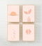 Boho Seagrass Print - Peach & Pink