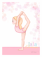 Gymnastics girls and quote print- pink