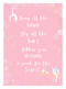 Gymnastics girls and quote print- pink