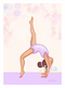 Gymnastics girls and quote print- Lilac