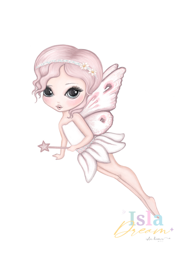 Grace the Butterfly Fairy Print- flying