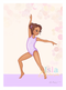 Gymnastics girls and quote print- Lilac