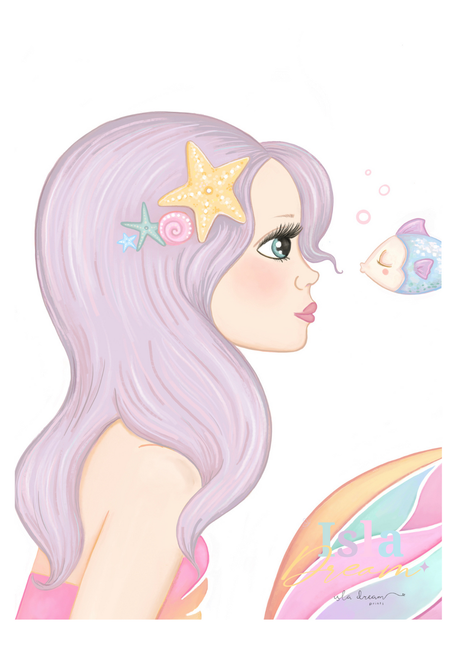 Pearl the Mermaid Print