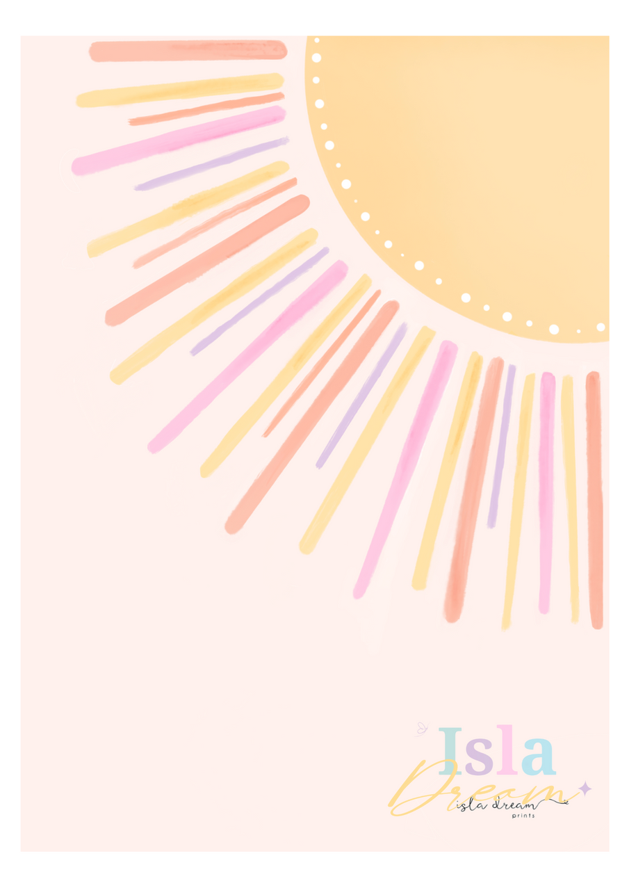 Hello Sunshine Print - Pastel