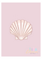 Mermaid Shell Print - Pink & Mint