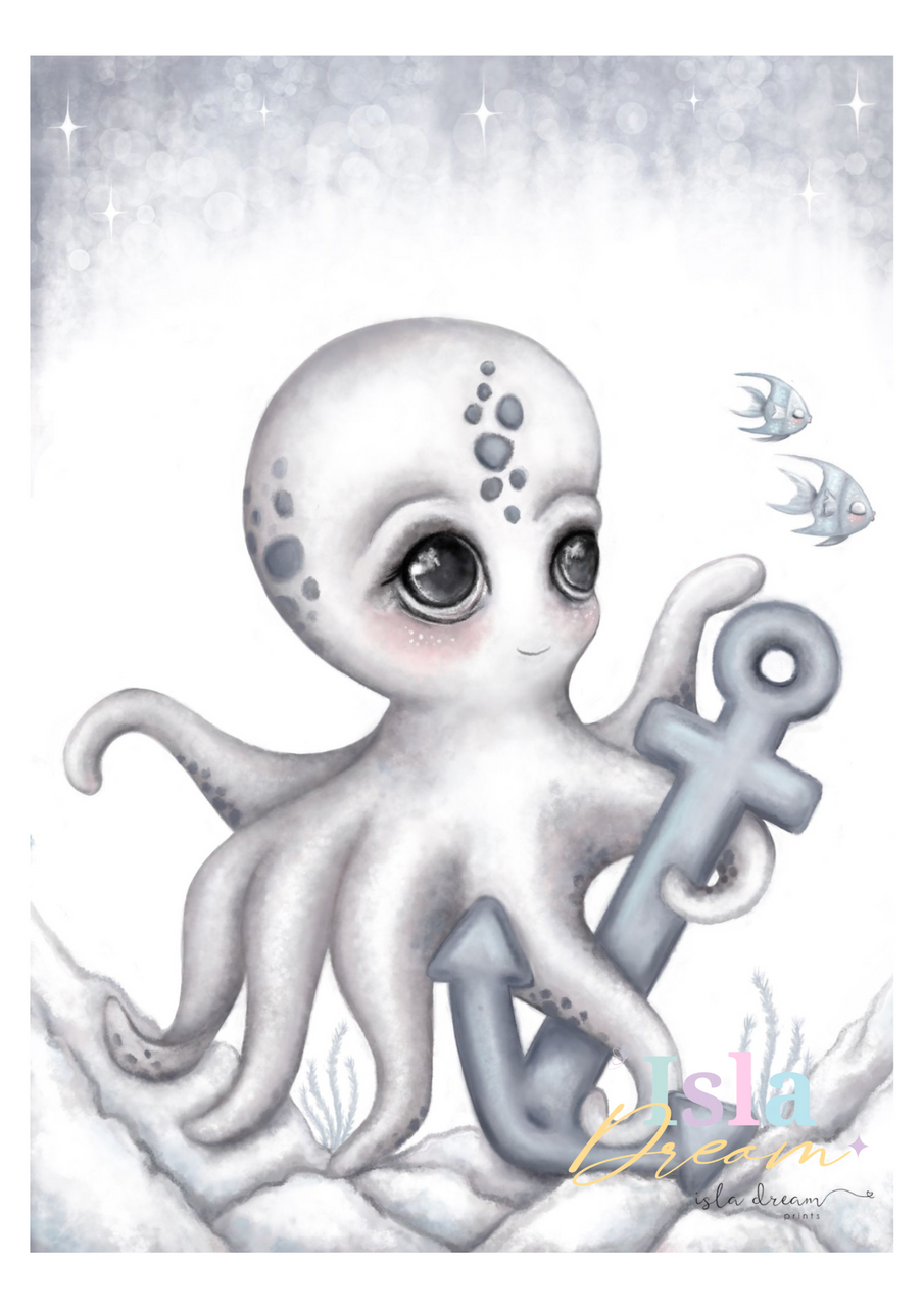 Ollie the Octopus Print