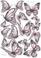 Butterflies ‘the originals.’ Fabric Wall Decals A3 - Isla Dream Prints