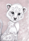 Prince the snow leopard: available in pink/grey - Isla Dream Prints