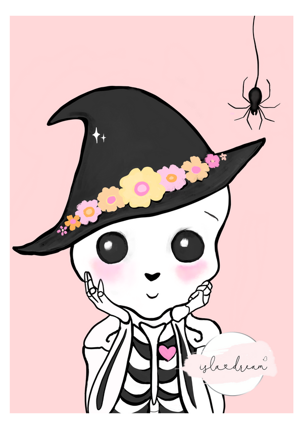 Blair the Skeleton Witch - Downloadable Print File