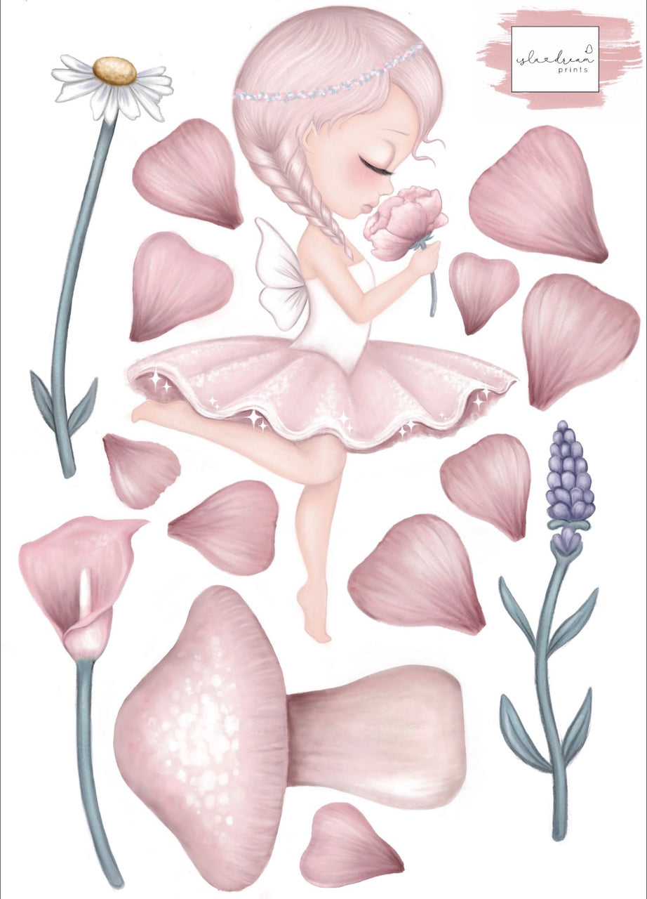 ‘Crysta the Fairy’ Fabric Wall Decals A4 & A3 - Isla Dream Prints