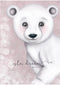 Foster the polar bear print: available in pink/grey - Isla Dream Prints