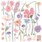 Garden Party Flowers - Fabric Wall Decals - Isla Dream Prints