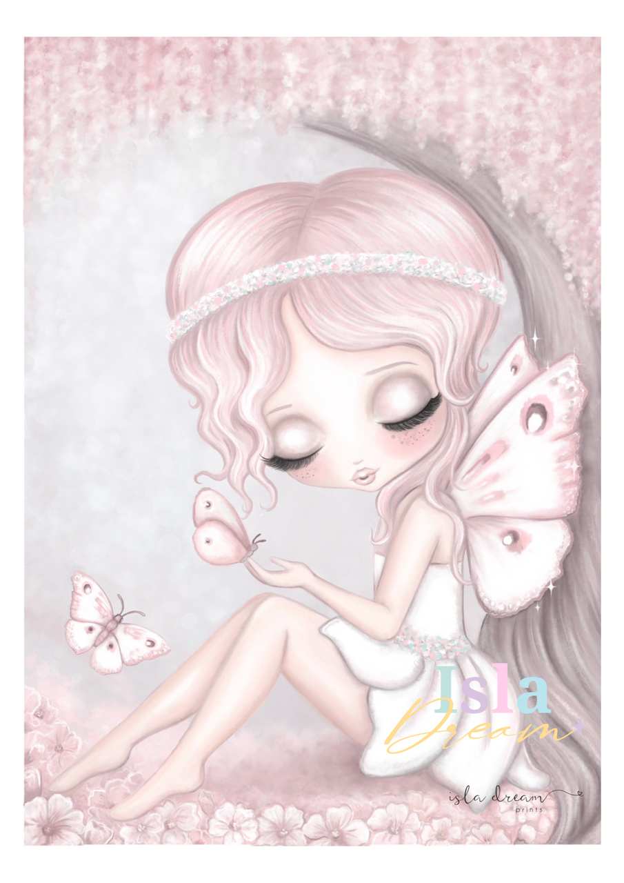 Grace the Butterfly Fairy Print - Full Background