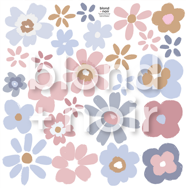 Posy flowers- Fabric Wall Decals- two colours! - Isla Dream Prints