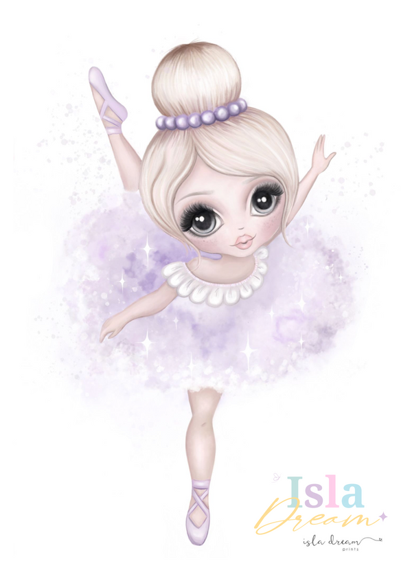 Bella the Ballerina Print - Lilac
