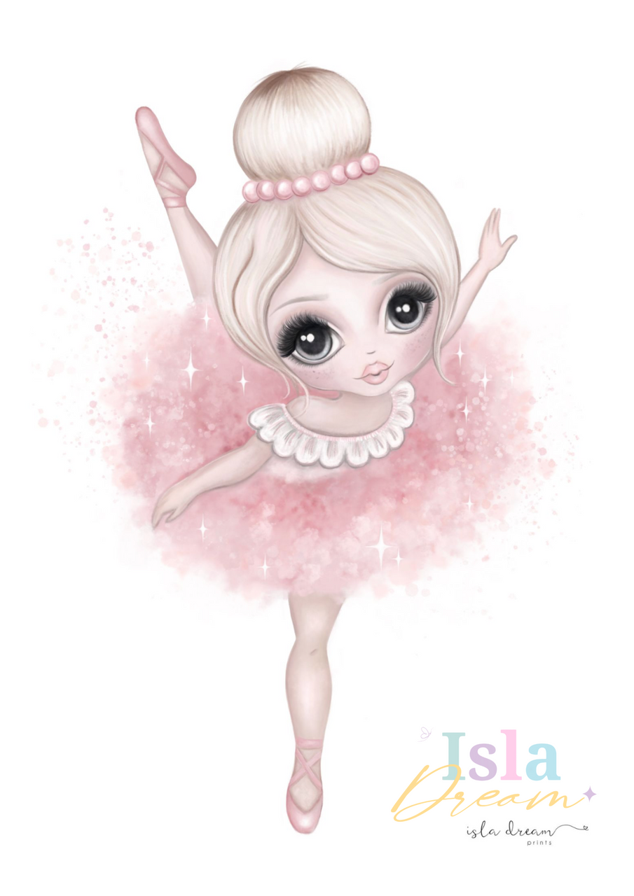 Bella the Ballerina Print - Pink