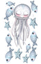 Sea Creatures - Fabric Wall Decals various sizes - Isla Dream Prints