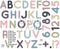 Alphabet & Numbers fabric wall decals- multiple colours available - Isla Dream Prints